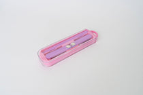 Kids Cutlery Set With Case For School Lunches Pink
