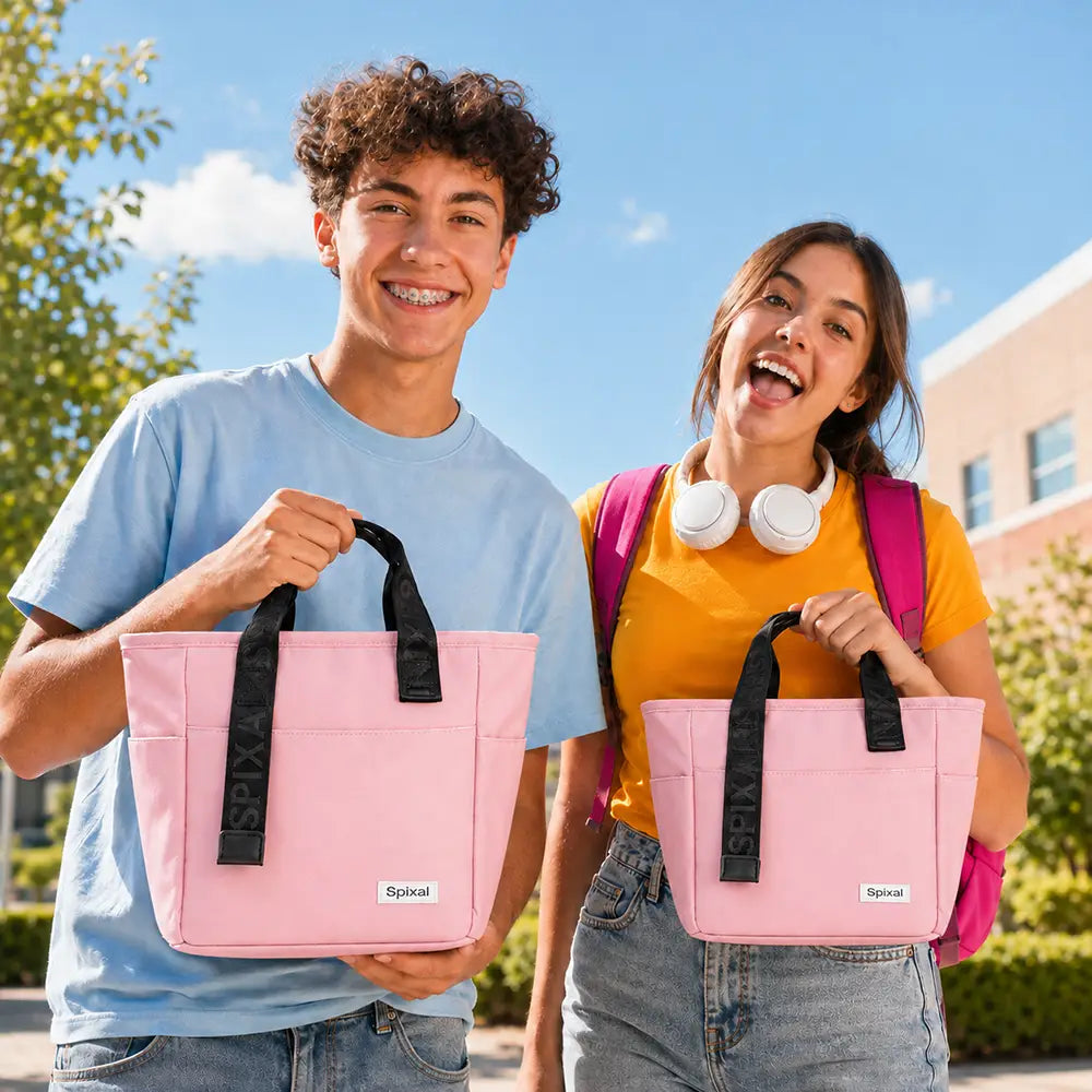 Commute Pink Large Insulated Lunch Tote Bag for Work & School Secondary image