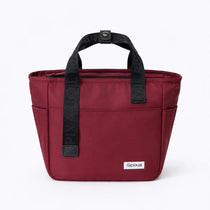 Large red insulated tote lunch bag work teens high school middle school from the Spixal commute series front