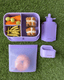 Kids Lunch Set Purple — bento snack box sandwich bag and yoghurt pouch bundle | Spixal