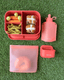 Kids Lunch Set Coral — bento snack box sandwich bag and yoghurt pouch bundle | Spixal
