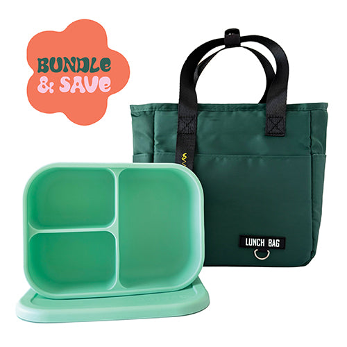 Spixal Lunch Bag & Bento Box Set - Green