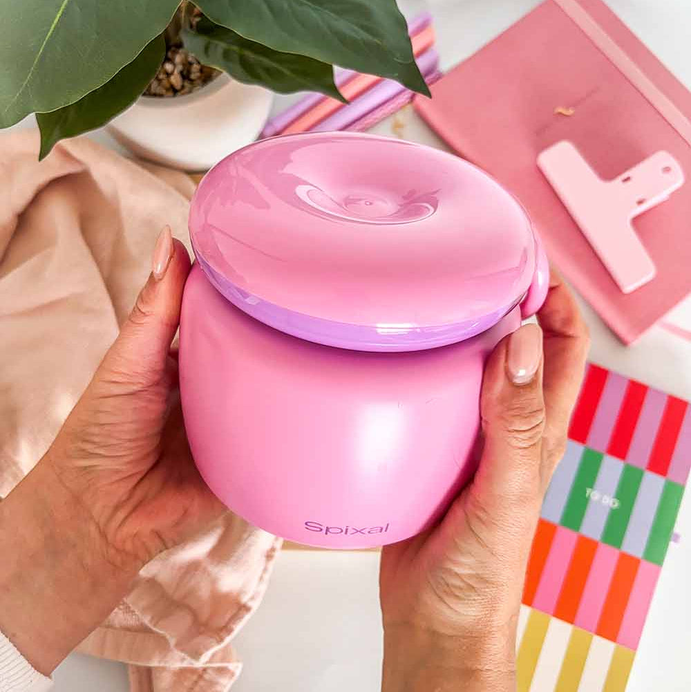 Large 800ml insulated food jar pink | keeps lunch warm for work or school | Spixal