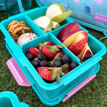 Quad Bento Lunch Box Teal — styled lifestyle shot | Spixal