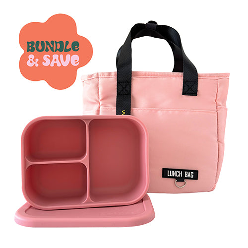 Spixal Lunch Bag & Bento Box Set - Pink