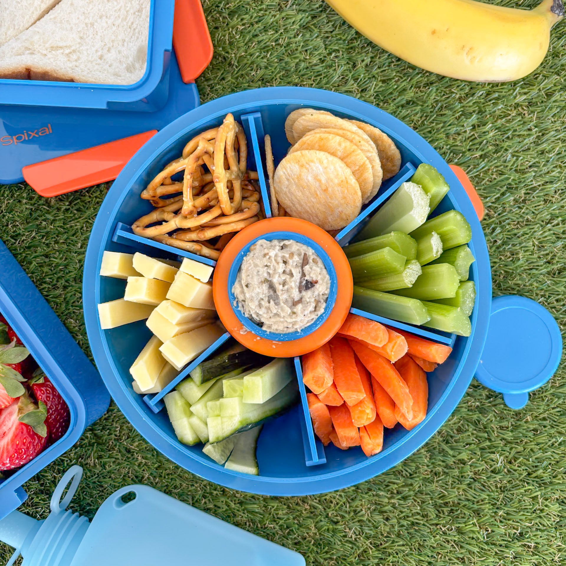 Roundie Bento Lunch Box Blue Secondary image