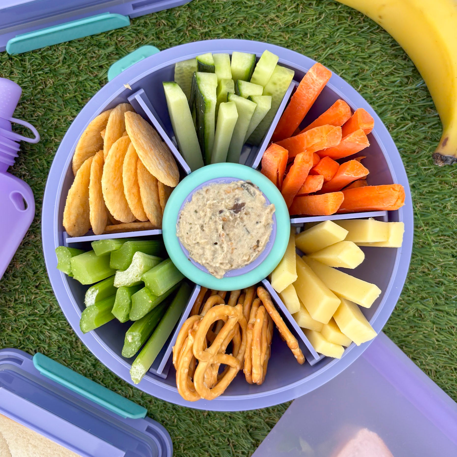 Roundie Bento Lunch Box Purple Secondary image