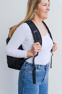 Large black backpack school bags for kids teens and uni. It's cotton twill making it durable suitable for all ages and genders | Padded adjustable straps comfortable| Spixal