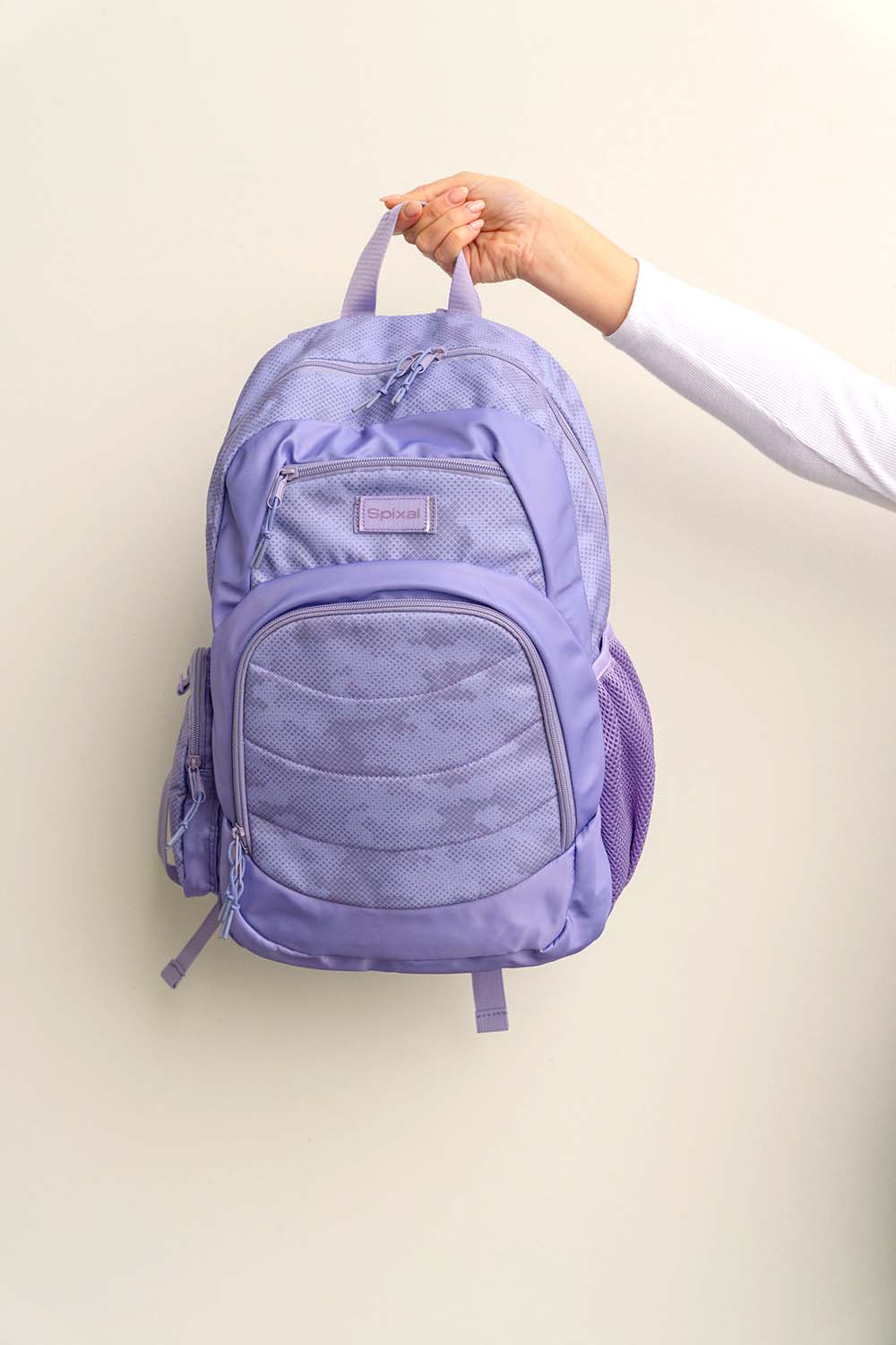 Purple backpack school bag for primary school middle school uni study or travel | water bottle pocket laptop sleeve | Spixal