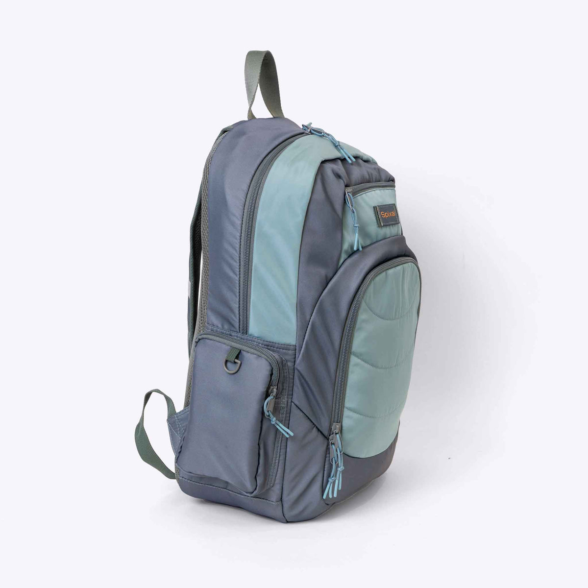 The Axis Backpack Green — interior pockets and organisation detail | Spixal