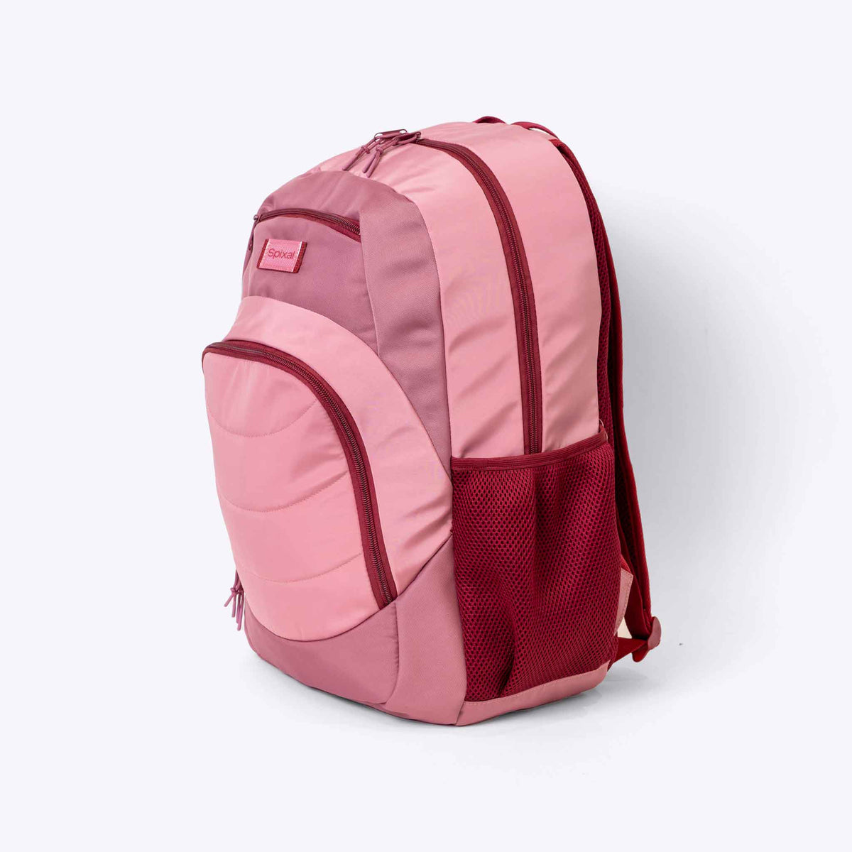 The Axis Backpack Pink — 28L structured kids & teens school backpack with 15 inch laptop sleeve | Spixal