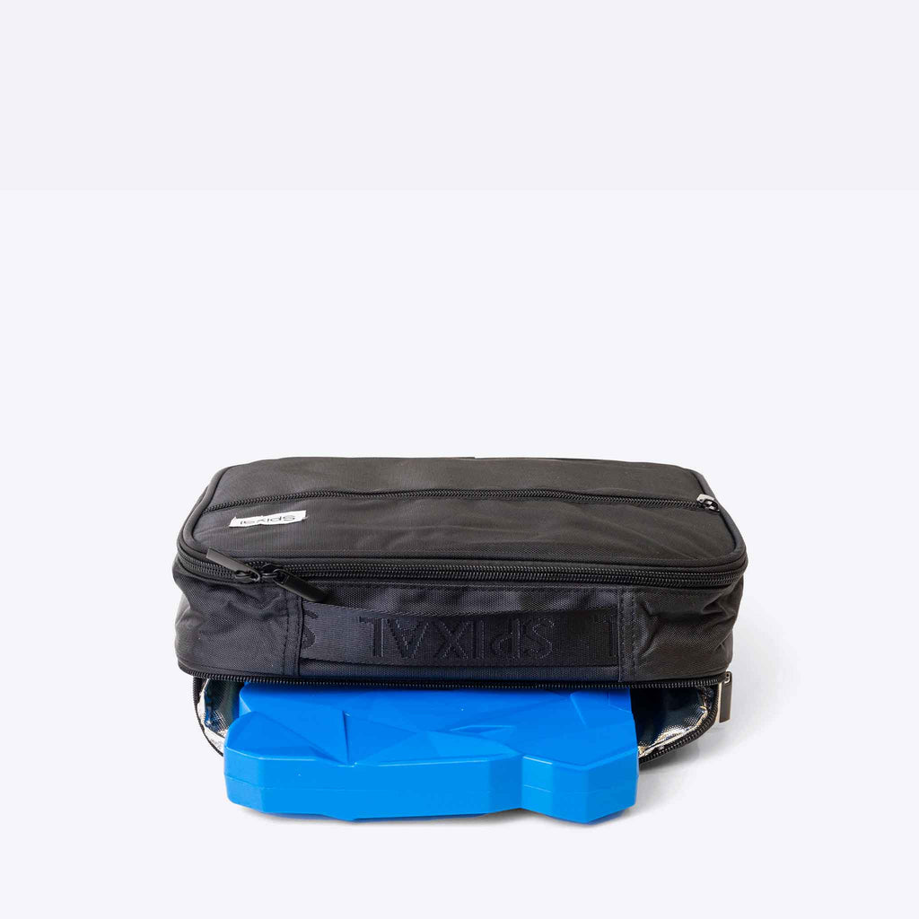 Commute Lunch Bag – Daily Habit Set Blue — detail and hardware close up | Spixal