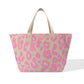 Spixal Leopard Print Canvas Tote Pink