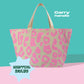 Spixal Leopard Print Canvas Tote Pink