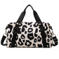 Spixal Leopard Print Travel Bag Black