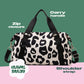Spixal Leopard Print Travel Bag Black