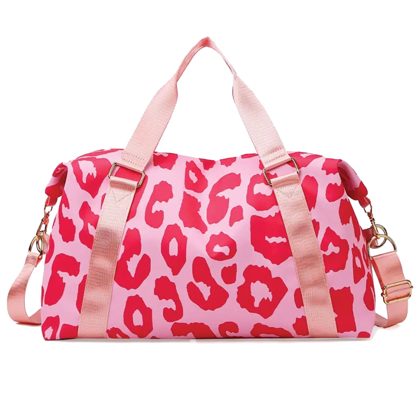 Spixal Leopard Print Travel Bag Pink