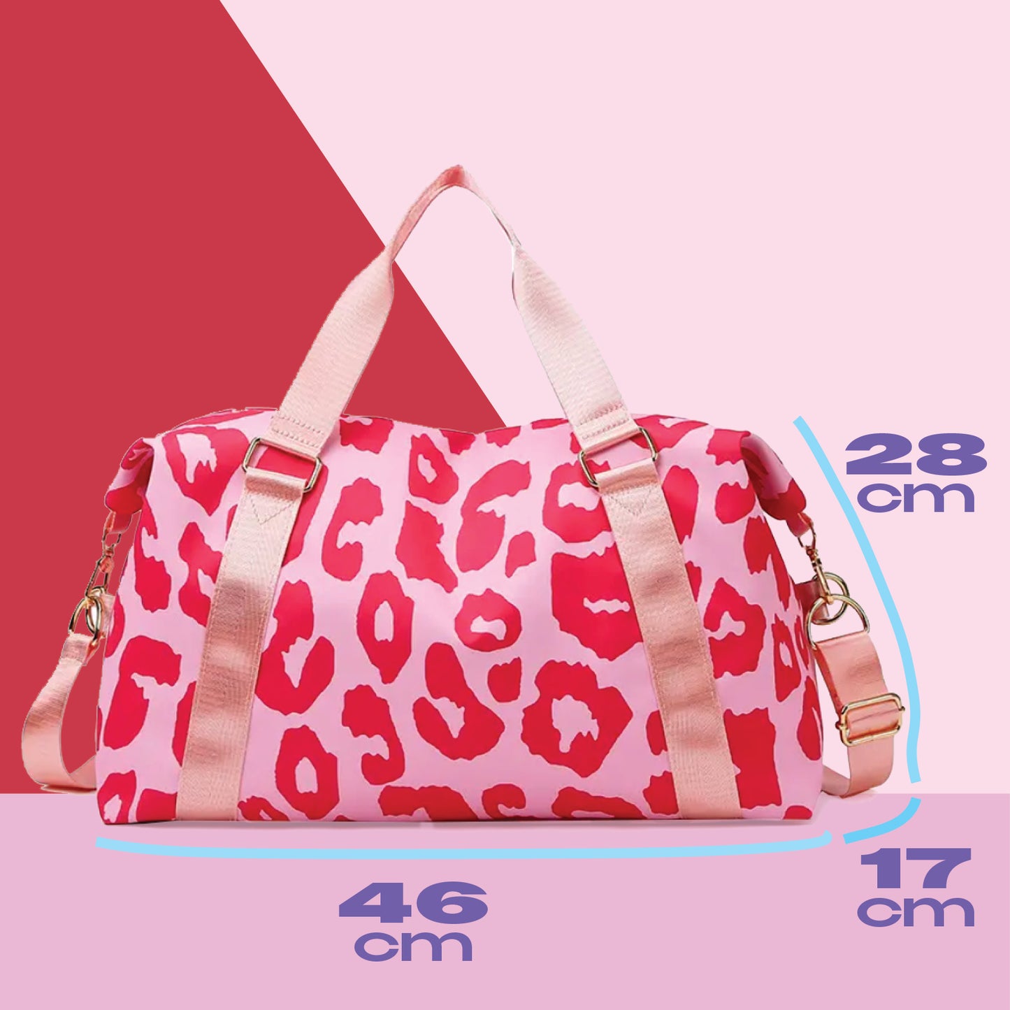Spixal Pink & Black Leopard Print Travel Bundle