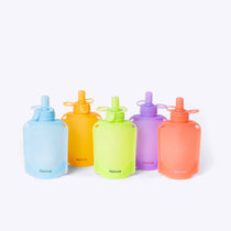 Spixal Silicone Reusable Yoghurt Pouches 5 pack blue orange green purple red | Spixal