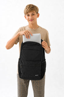 Black school bag backpack teens love for middle school kids high school  study | durable school bag with laptop sleeve by Spixal