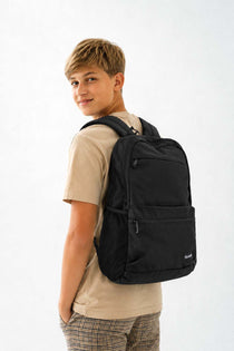 Black school bag backpack teens love for primary school kids high school kids or study | durable school bag with laptop sleeve by Spixal