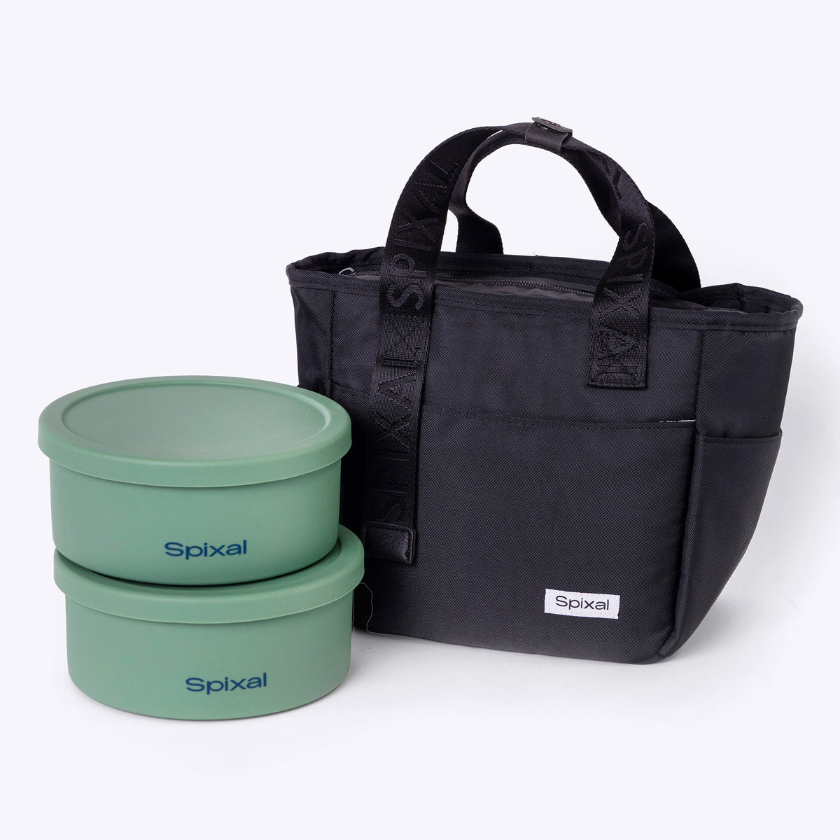 Commute Lunch Tote Prep System Green | Spixal Main image