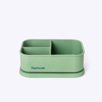 3 Compartment Bento Green — detail and hardware close up | Spixal