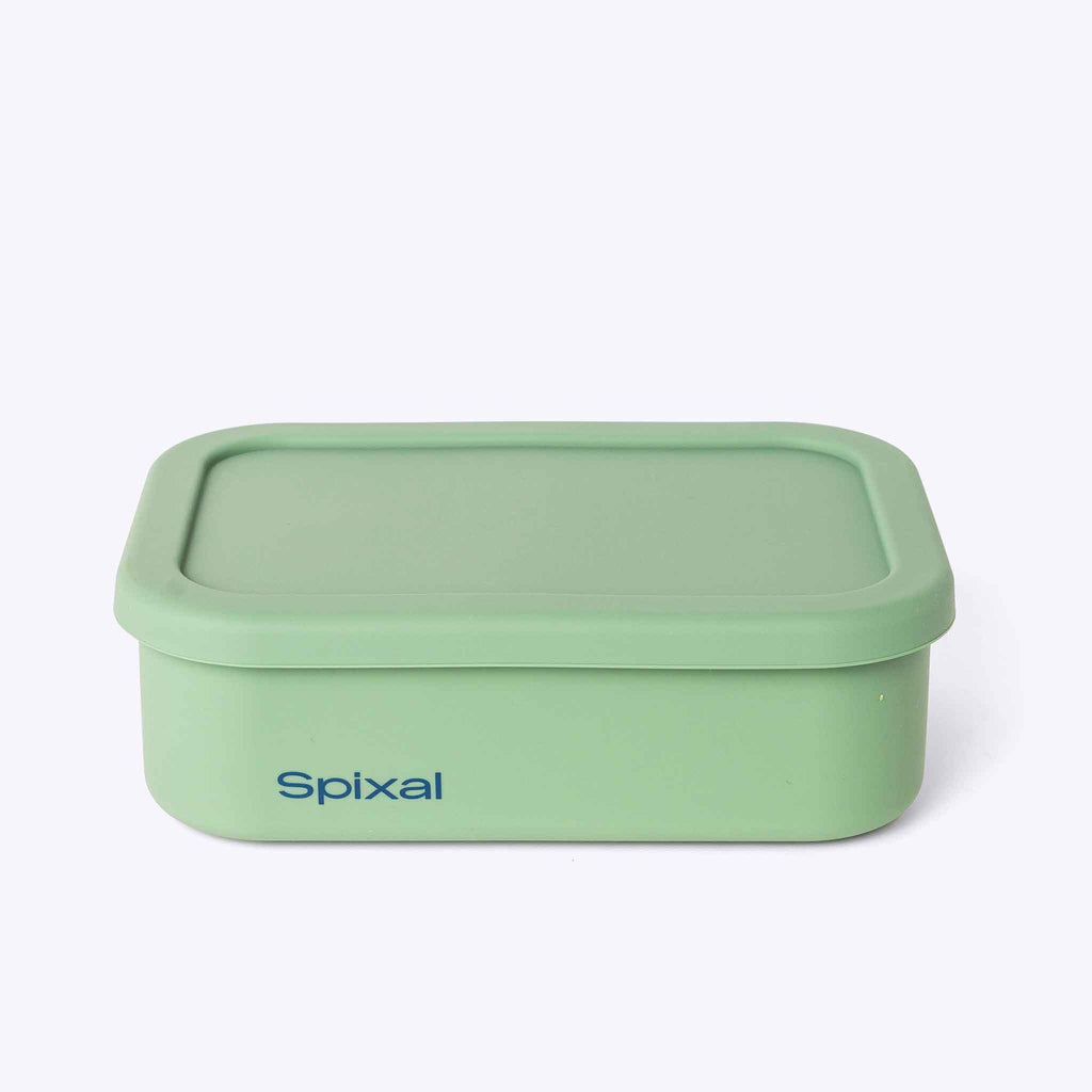 3 Compartment Bento Green — styled lifestyle shot | Spixal