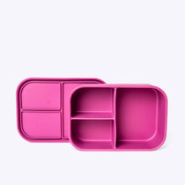 3 Compartment Bento Pink — lifestyle flat lay | Spixal