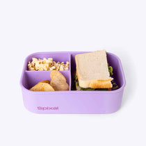 3 Compartment Bento Purple — side view | Spixal