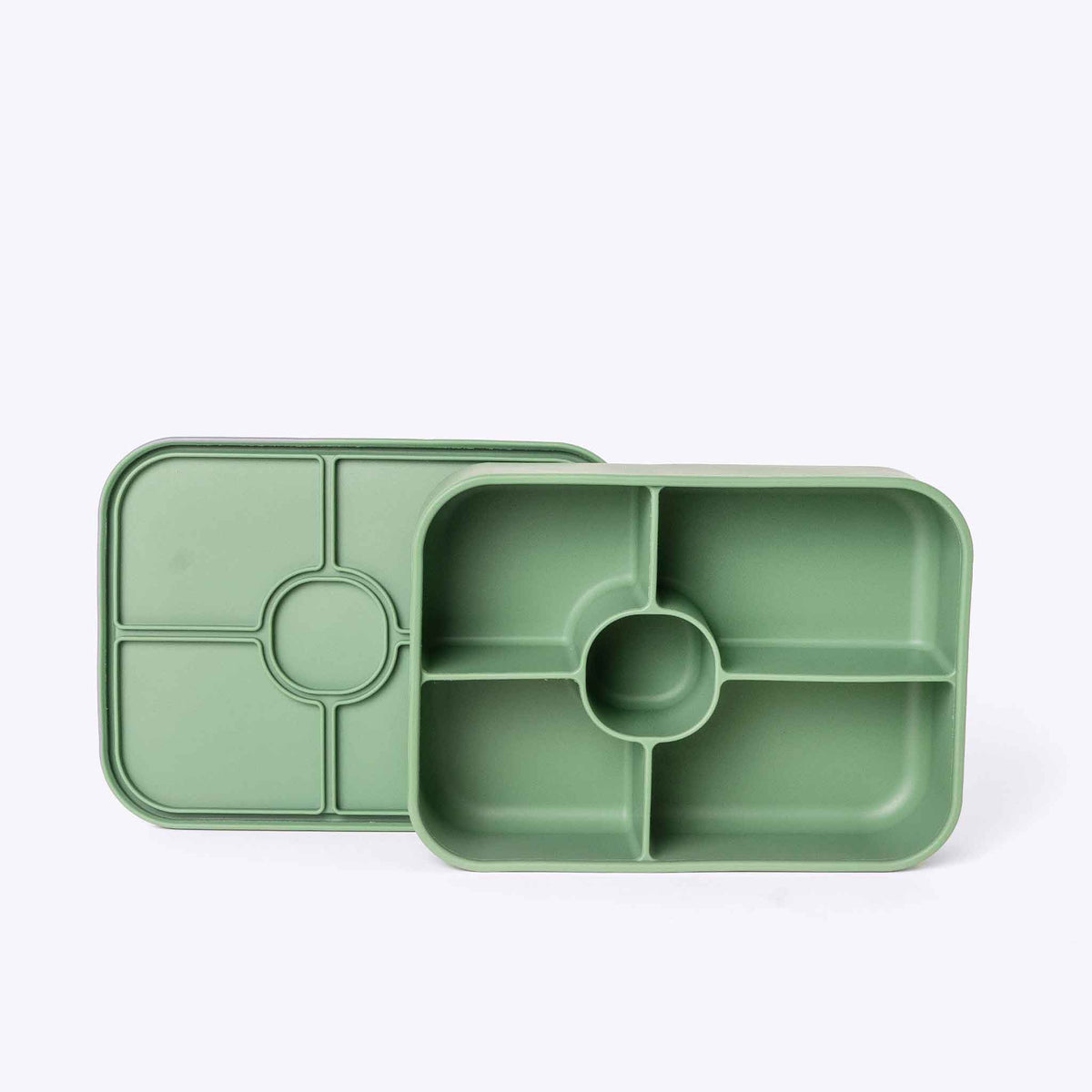 5 Compartment Bento Green — interior pockets and organisation detail | Spixal