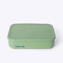 5 Compartment Bento Green — detail and hardware close up | Spixal