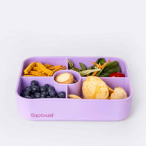 5 Compartment Bento Purple — interior pockets and organisation detail | Spixal