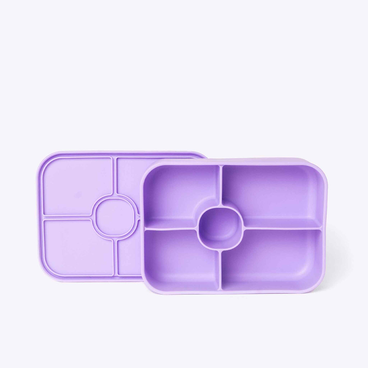 5 Compartment Bento Purple — lifestyle flat lay | Spixal