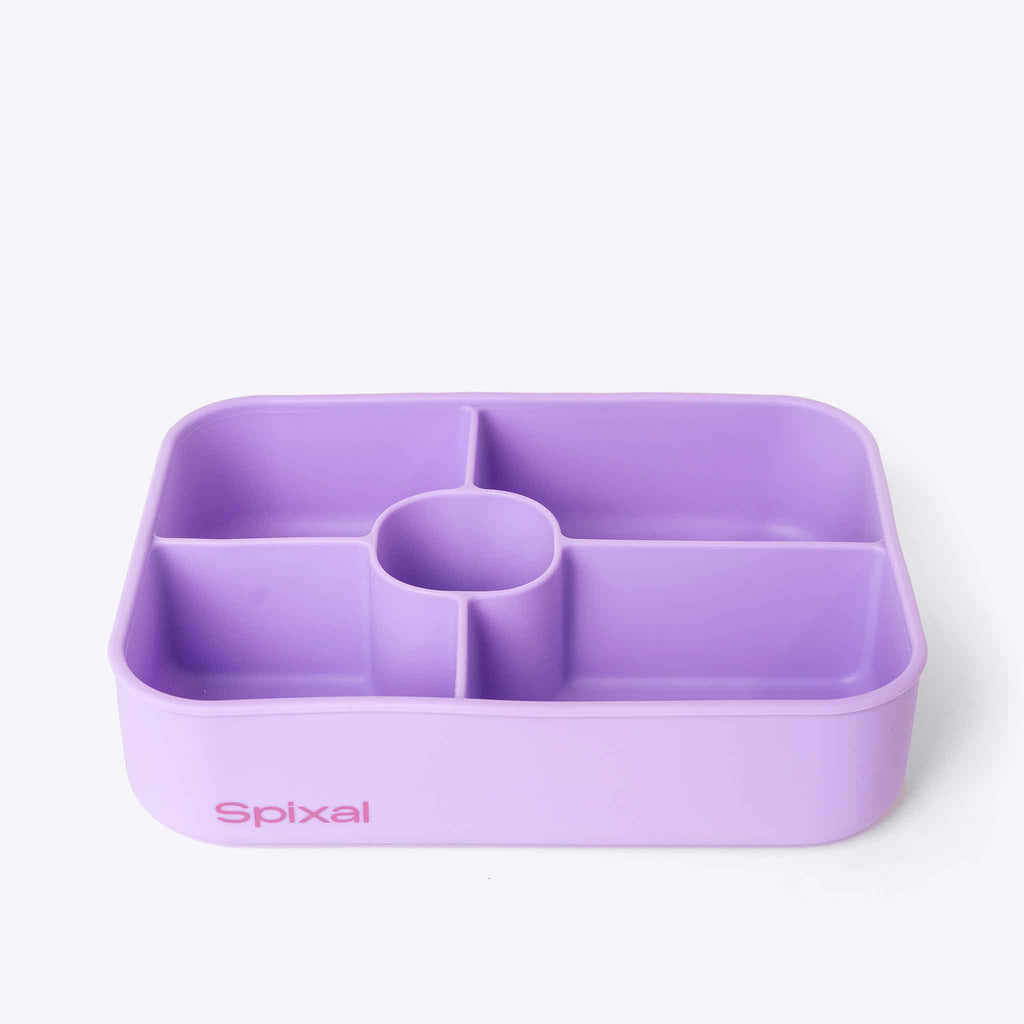 5 Compartment Bento Purple — detail and hardware close up | Spixal