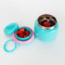 Extra large insulated food jar teal thermos container to keep lunches hot and fit overnight oats making packing school lunches easier for kids | Spixal