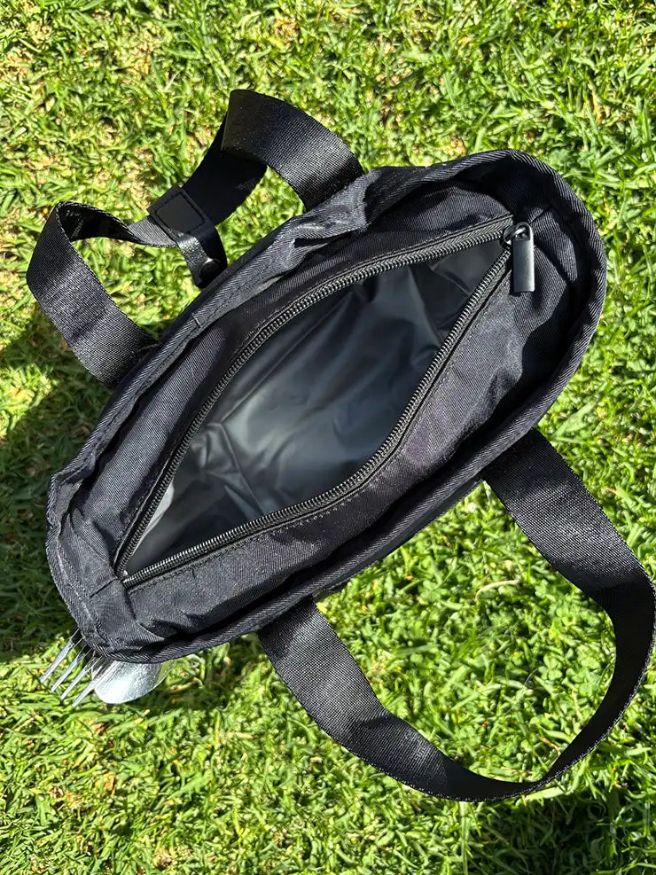 Commute Series Tote Insulated Lunch Bag Black — Leakpoof lining  | Spixal