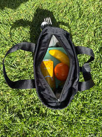 Commute Series Tote insulated Lunch Bag Black — Holds lunch, whole fruit & drinks | Spixal
