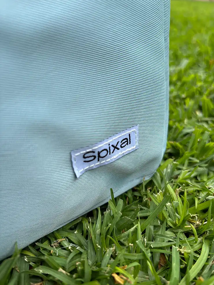 Commute Series Tote Lunch Bag Blue — styled lifestyle shot | Spixal