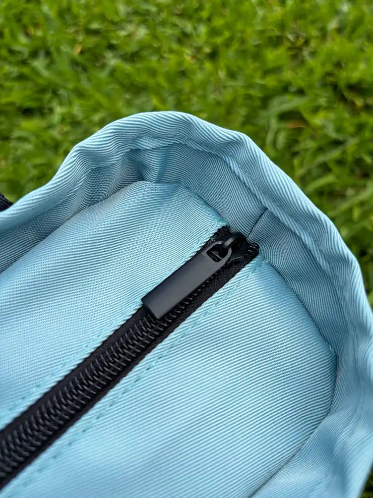 Commute Series Tote Lunch Bag Blue — Black Zip Closure | Spixal