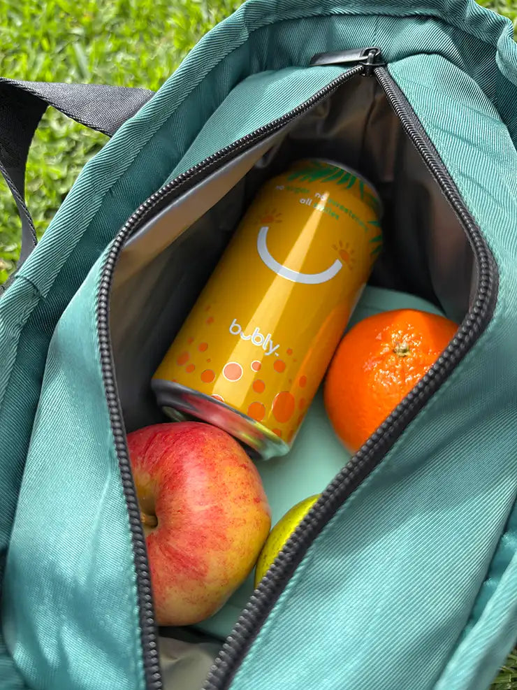 Commute Series Tote insulated Lunch Bag Green — leakproof peva lining keeps food fresh | Spixal