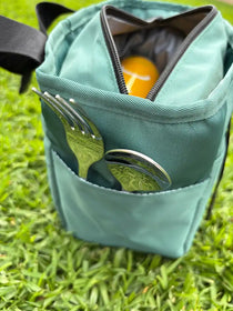 Commute Series Tote Insulated Lunch Bag Green — side pocket | Spixal