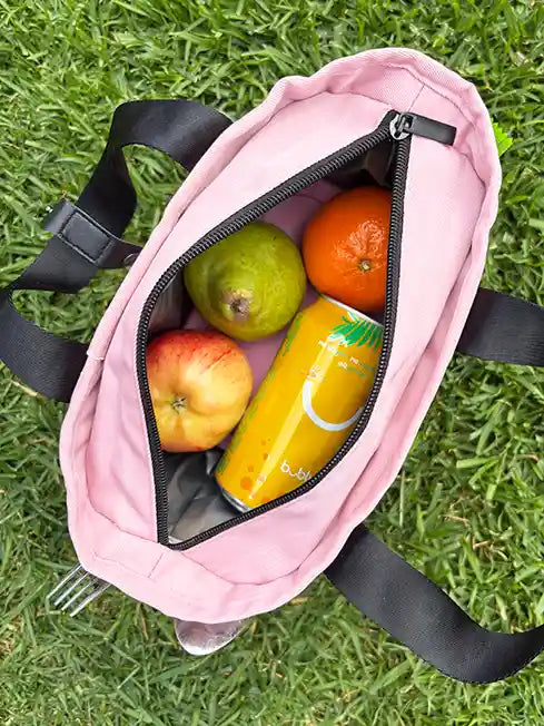 Commute Insulated Tote Lunch Bag Pink — Fits lunch whole fruit and drinks | Spixal