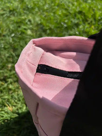 Commute Insulated Tote Lunch Bag Pink — Black Zip Closure | Spixal