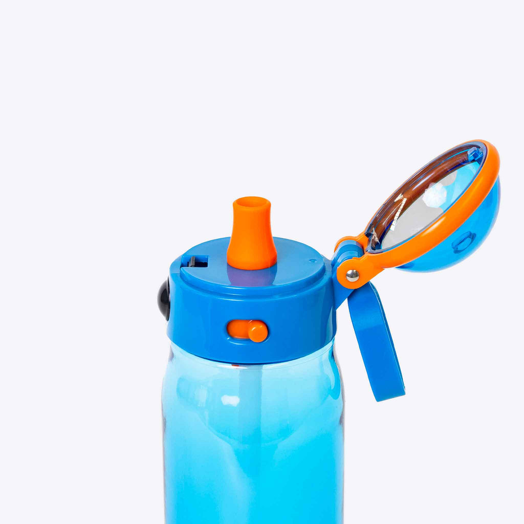 Spixal Lightweight Water Bottle 750ml Blue — lifestyle flat lay | Spixal