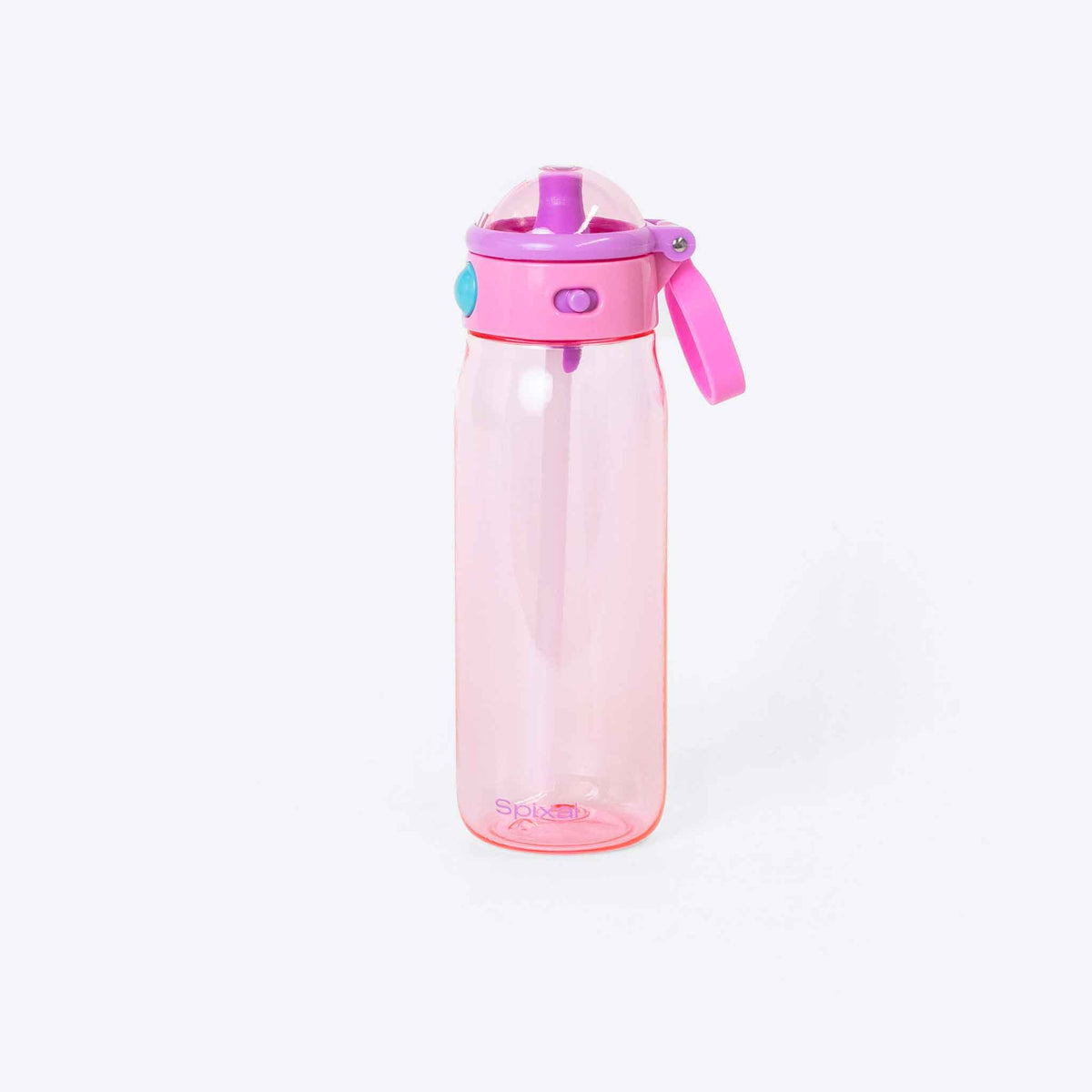 Spixal Lightweight Water Bottle 750ml Pink — lockable flip-top kids drink bottle | Spixal Main image