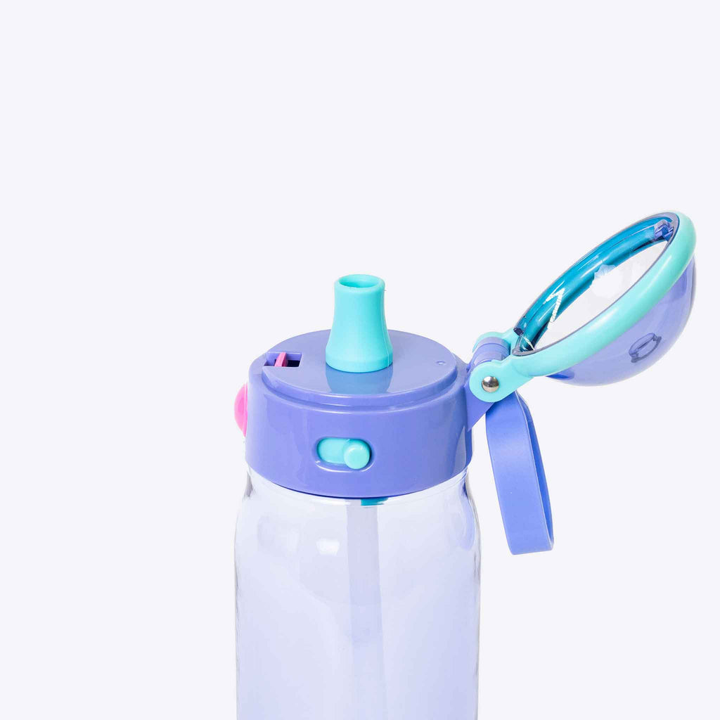 Spixal Lightweight Water Bottle 750ml Purple — lifestyle flat lay | Spixal