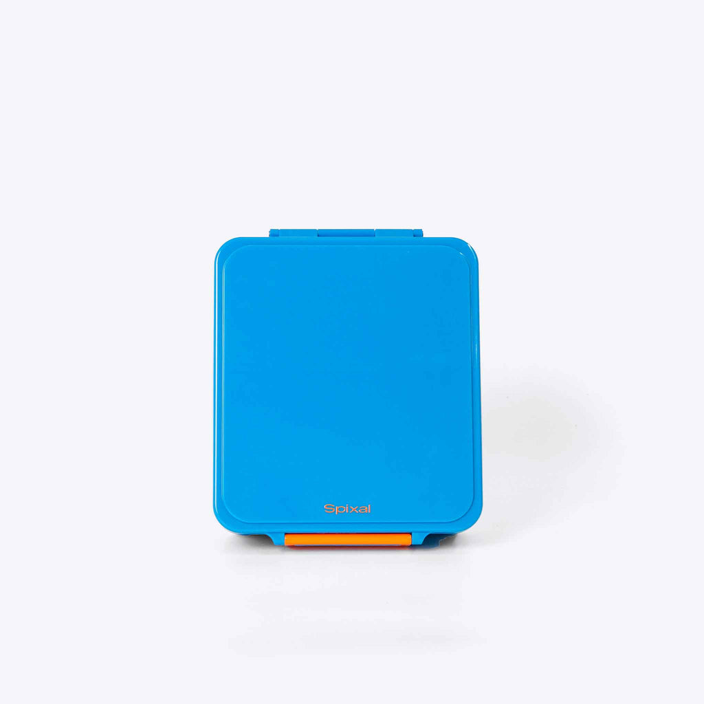 Duo Bento Lunch Box and Food Jar Blue — detail and hardware close up | Spixal