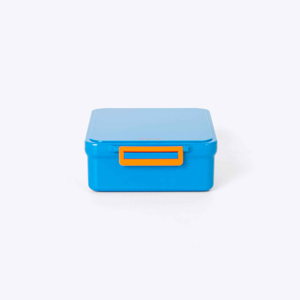 Duo Bento Lunch Box and Food Jar Blue — lifestyle flat lay | Spixal