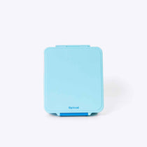Duo Bento Lunch Box and Food Jar Light Blue — lifestyle flat lay | Spixal